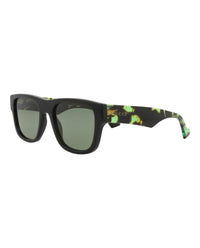 Gucci Mens Square/Rectangle Black Havana Green Fashion Designer Eyewear
