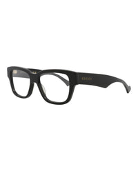 Gucci Mens Square/Rectangle Black Black Transparent Fashion Designer Eyewear