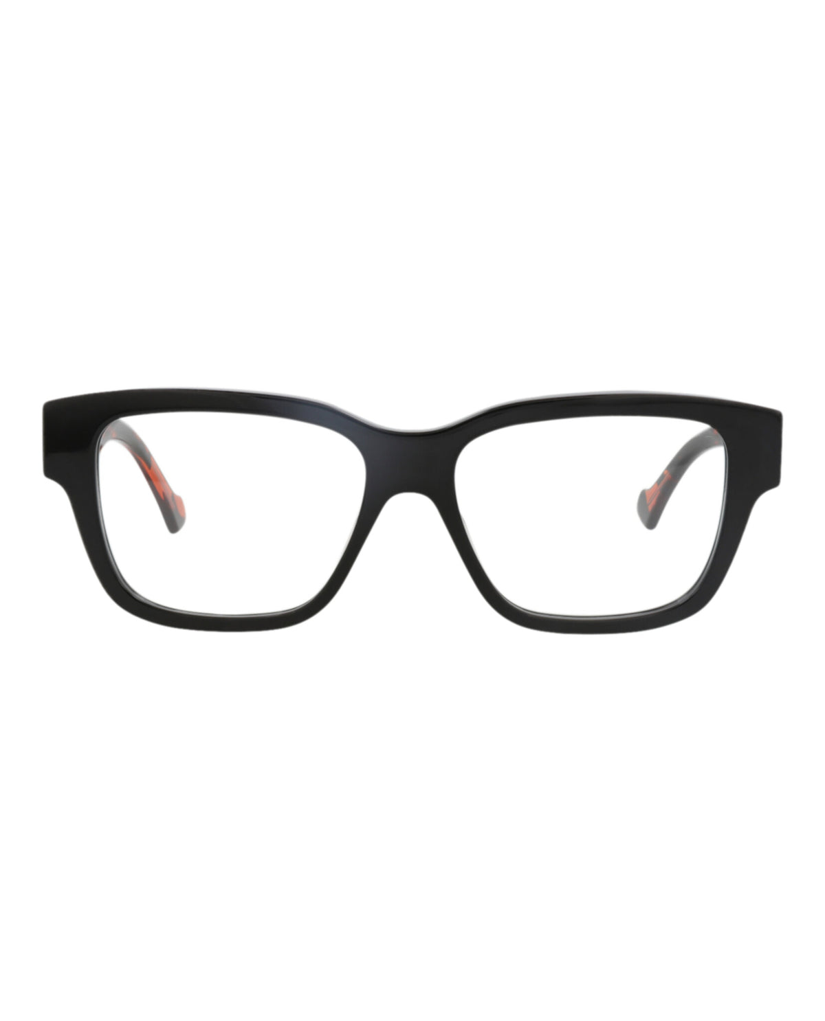 Gucci Mens Square/Rectangle Black Havana Transparent Fashion Designer Eyewear