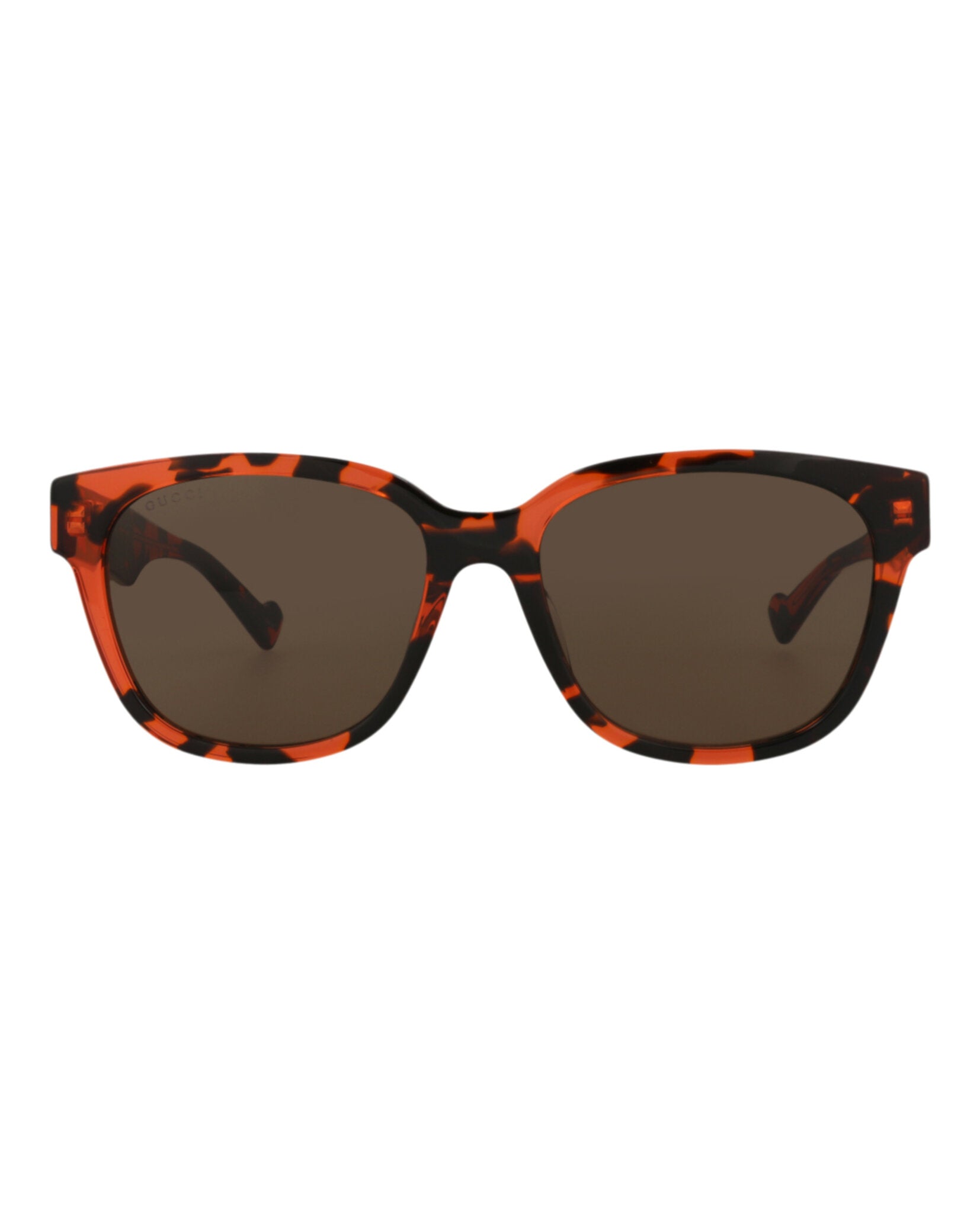 Gucci Mens Square/Rectangle Havana Havana Brown Fashion Designer Eyewear