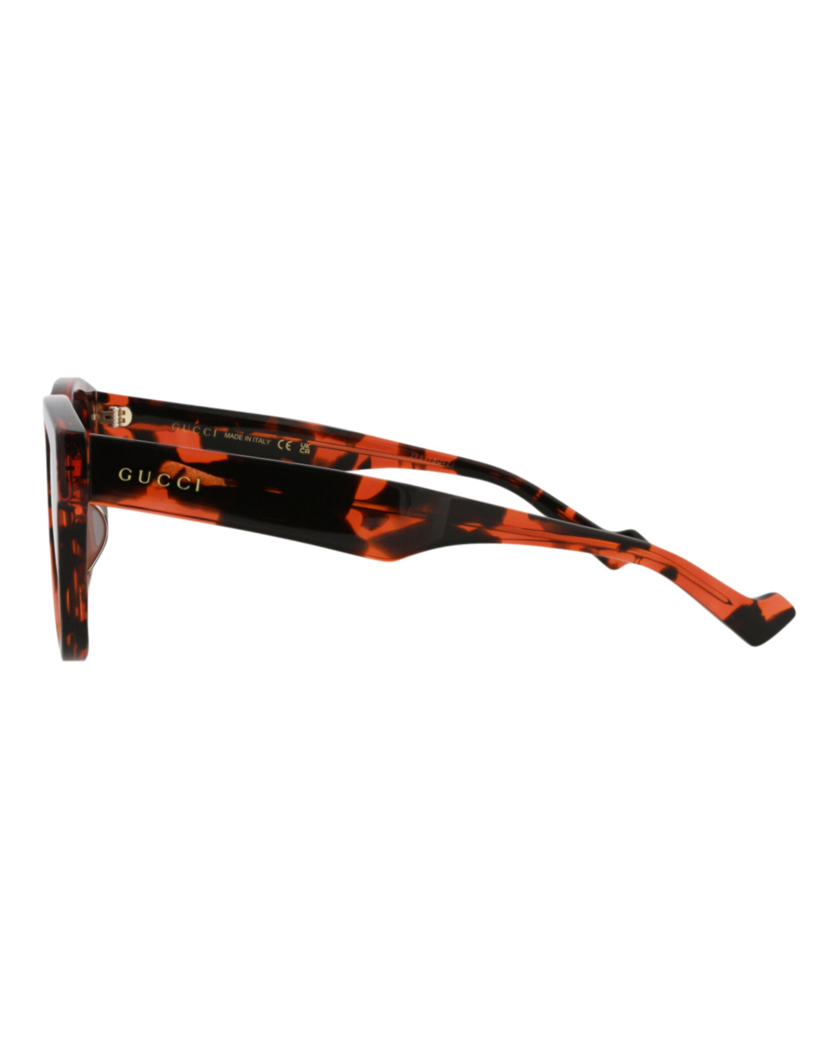 Gucci Mens Square/Rectangle Havana Havana Brown Fashion Designer Eyewear