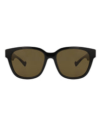 Gucci Gucci Mens Square/Rectangle Black Havana Brown Fashion Designer Eyewear