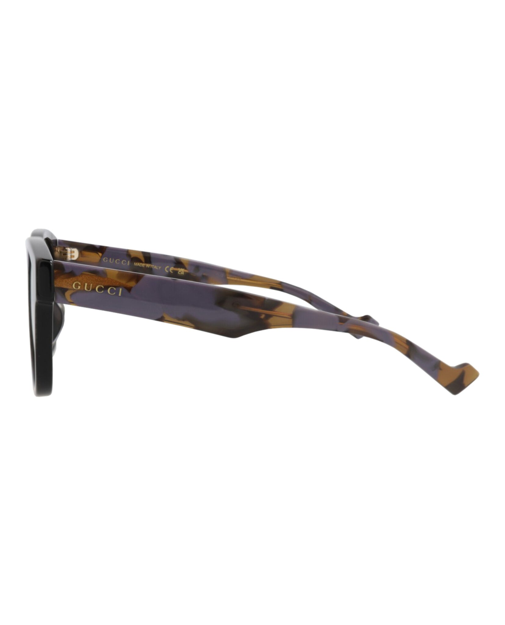 Gucci Gucci Mens Square/Rectangle Black Havana Brown Fashion Designer Eyewear