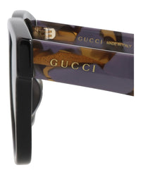 Gucci Gucci Mens Square/Rectangle Black Havana Brown Fashion Designer Eyewear
