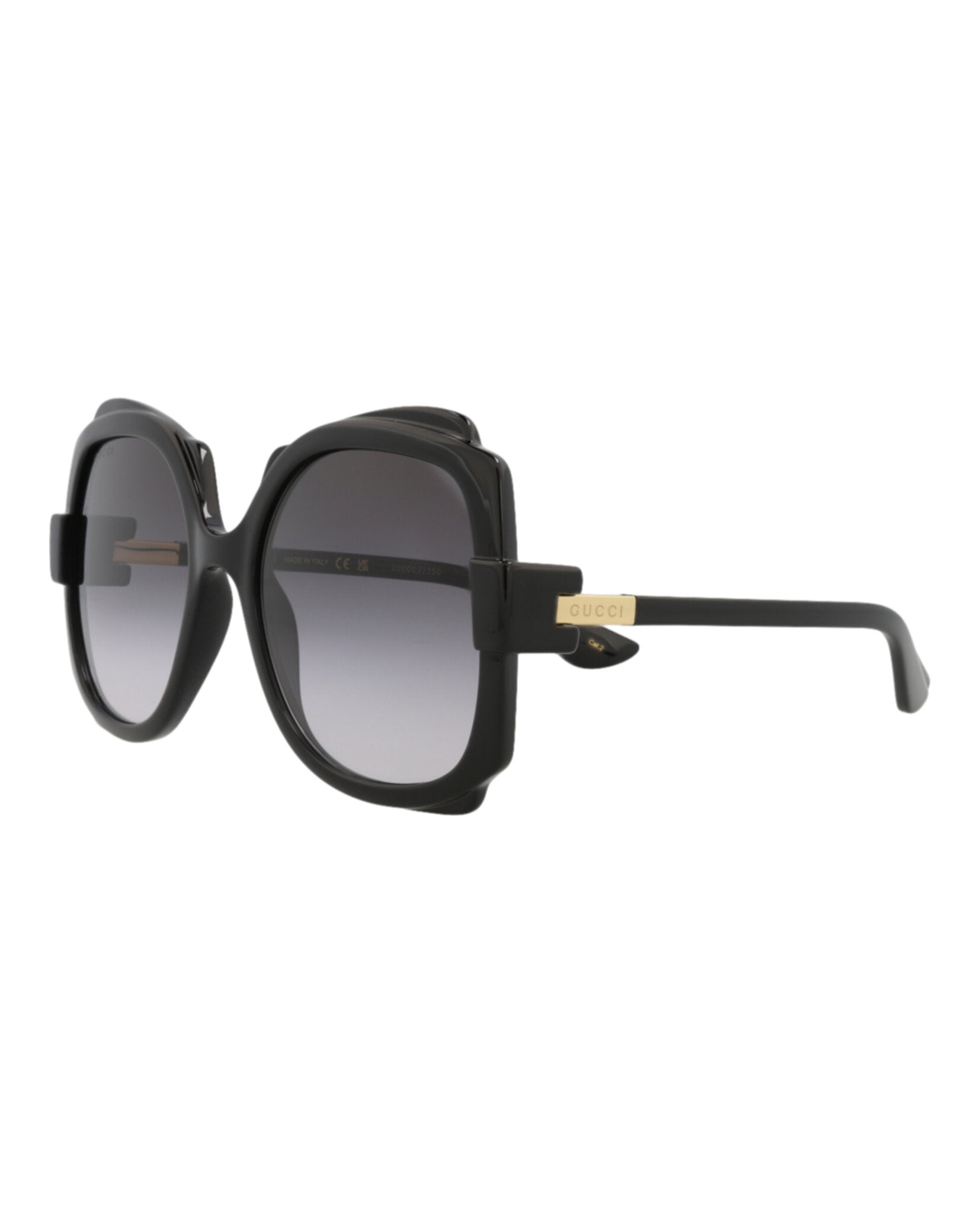 Gucci Gucci Womens Round/Oval Black Black Grey Fashion Designer Eyewear