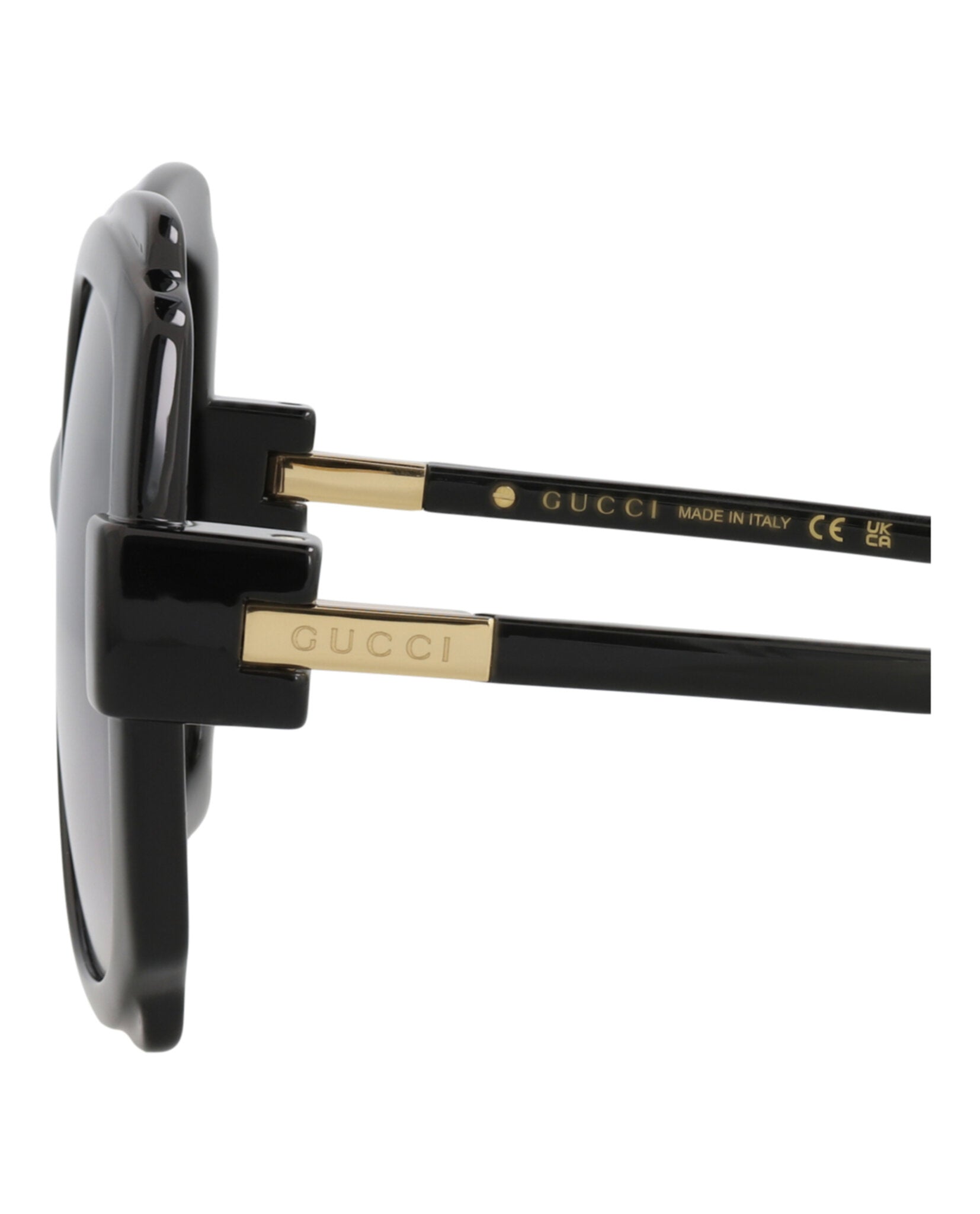 Gucci Gucci Womens Round/Oval Black Black Grey Fashion Designer Eyewear