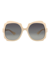Gucci Gucci Womens Round/Oval Ivory Ivory Grey Fashion Designer Eyewear