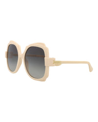 Gucci Gucci Womens Round/Oval Ivory Ivory Grey Fashion Designer Eyewear