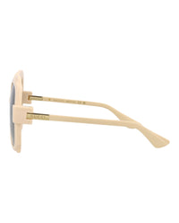 Gucci Gucci Womens Round/Oval Ivory Ivory Grey Fashion Designer Eyewear