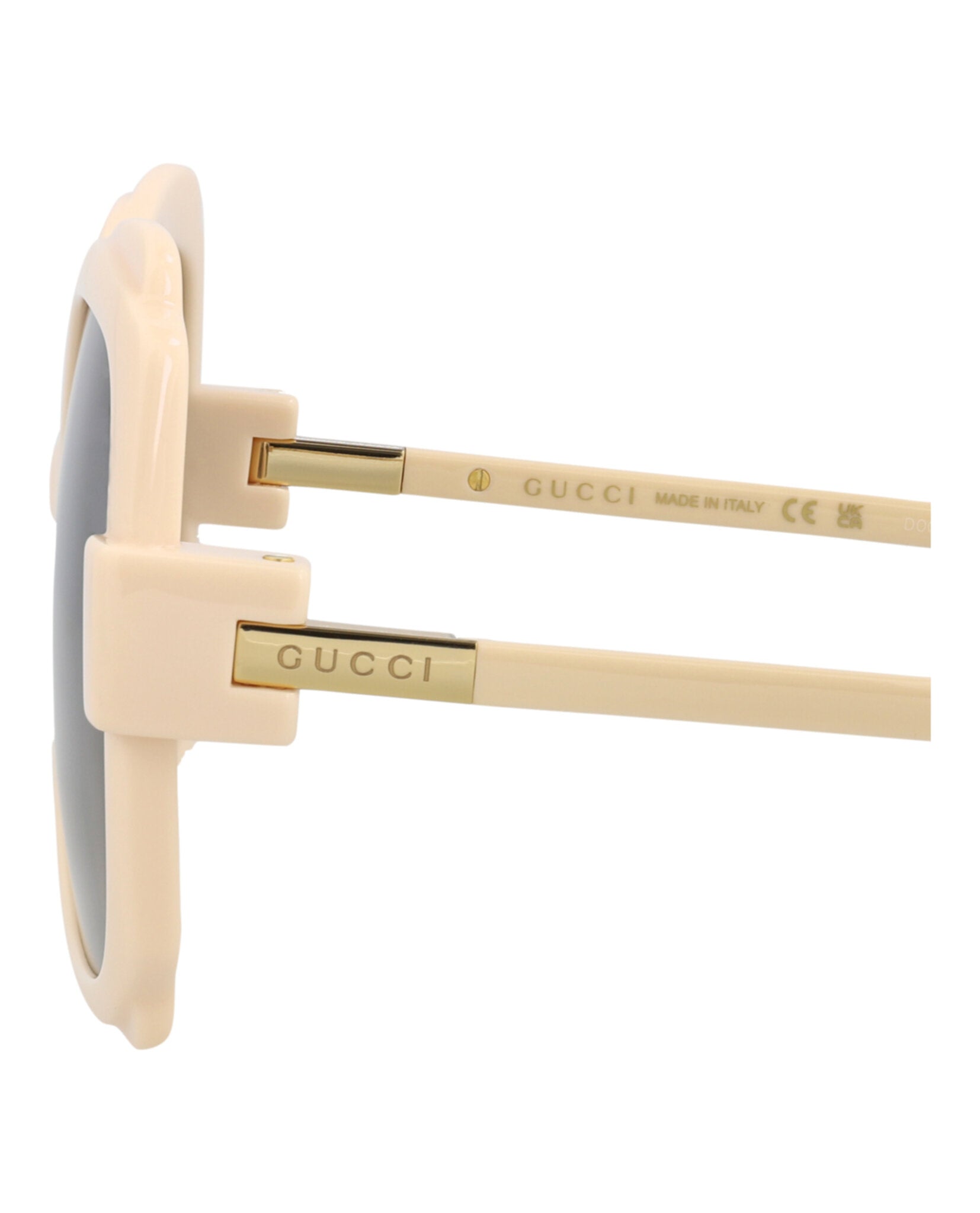 Gucci Gucci Womens Round/Oval Ivory Ivory Grey Fashion Designer Eyewear