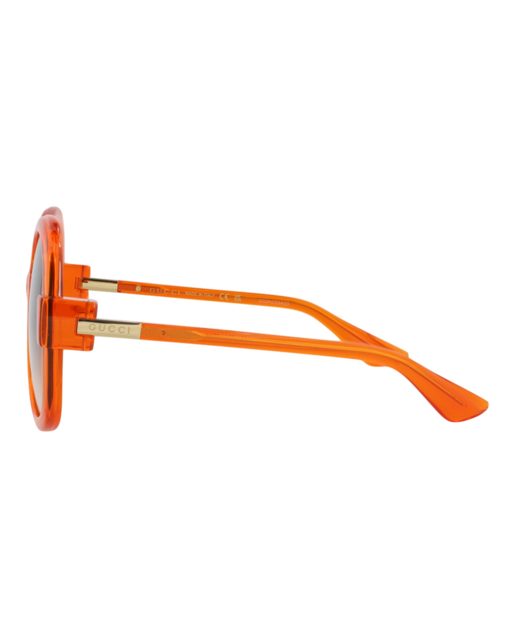 Gucci Gucci Womens Round/Oval Orange Orange Brown Fashion Designer Eyewear