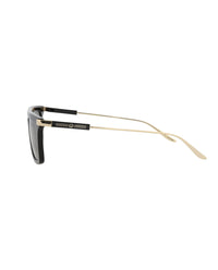 Gucci Mens Square/Rectangle Black Gold Grey Fashion Designer Eyewear