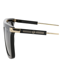 Gucci Mens Square/Rectangle Black Gold Grey Fashion Designer Eyewear