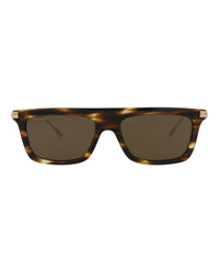 Gucci Mens Square/Rectangle Havana Gold Brown Fashion Designer Eyewear