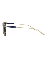 Gucci Mens Square/Rectangle Havana Gold Brown Fashion Designer Eyewear