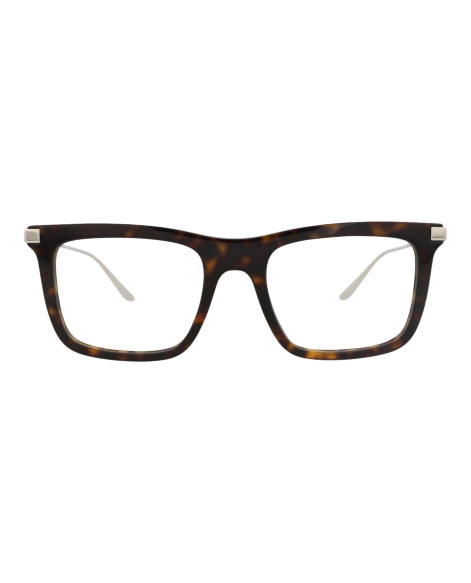 Gucci Gucci Mens Square/Rectangle Havana Silver Transparent Fashion Designer Eyewear