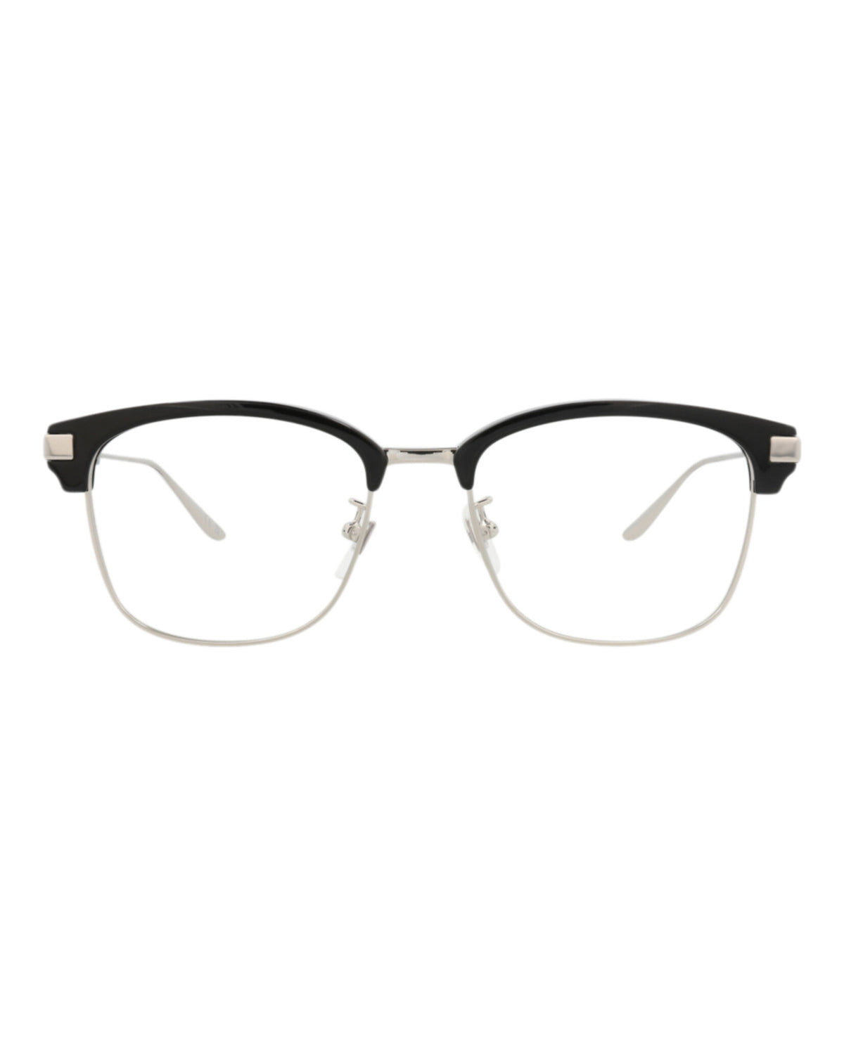 Gucci Mens Square/Rectangle Black Silver Transparent Fashion Designer Eyewear