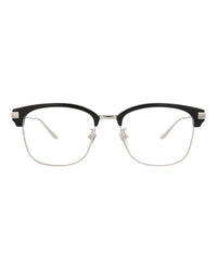 Gucci Mens Square/Rectangle Black Silver Transparent Fashion Designer Eyewear