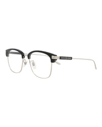 Gucci Mens Square/Rectangle Black Silver Transparent Fashion Designer Eyewear