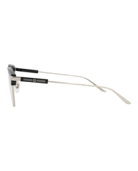 Gucci Mens Square/Rectangle Black Silver Transparent Fashion Designer Eyewear