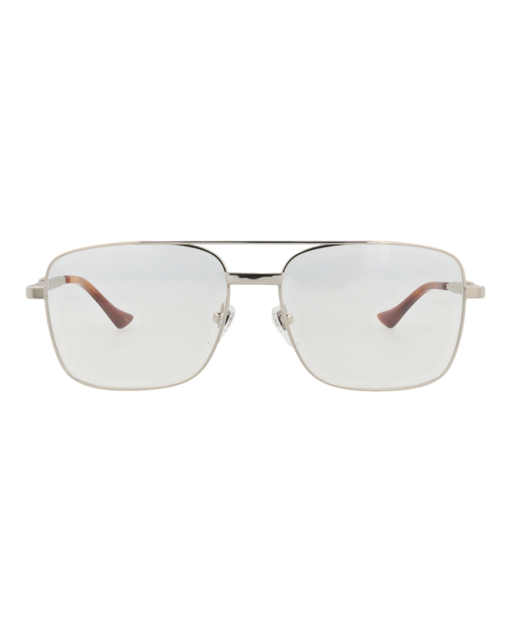 Gucci Gucci Mens Aviator Silver Silver Transparent Fashion Designer Eyewear