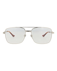 Gucci Gucci Mens Aviator Silver Silver Transparent Fashion Designer Eyewear