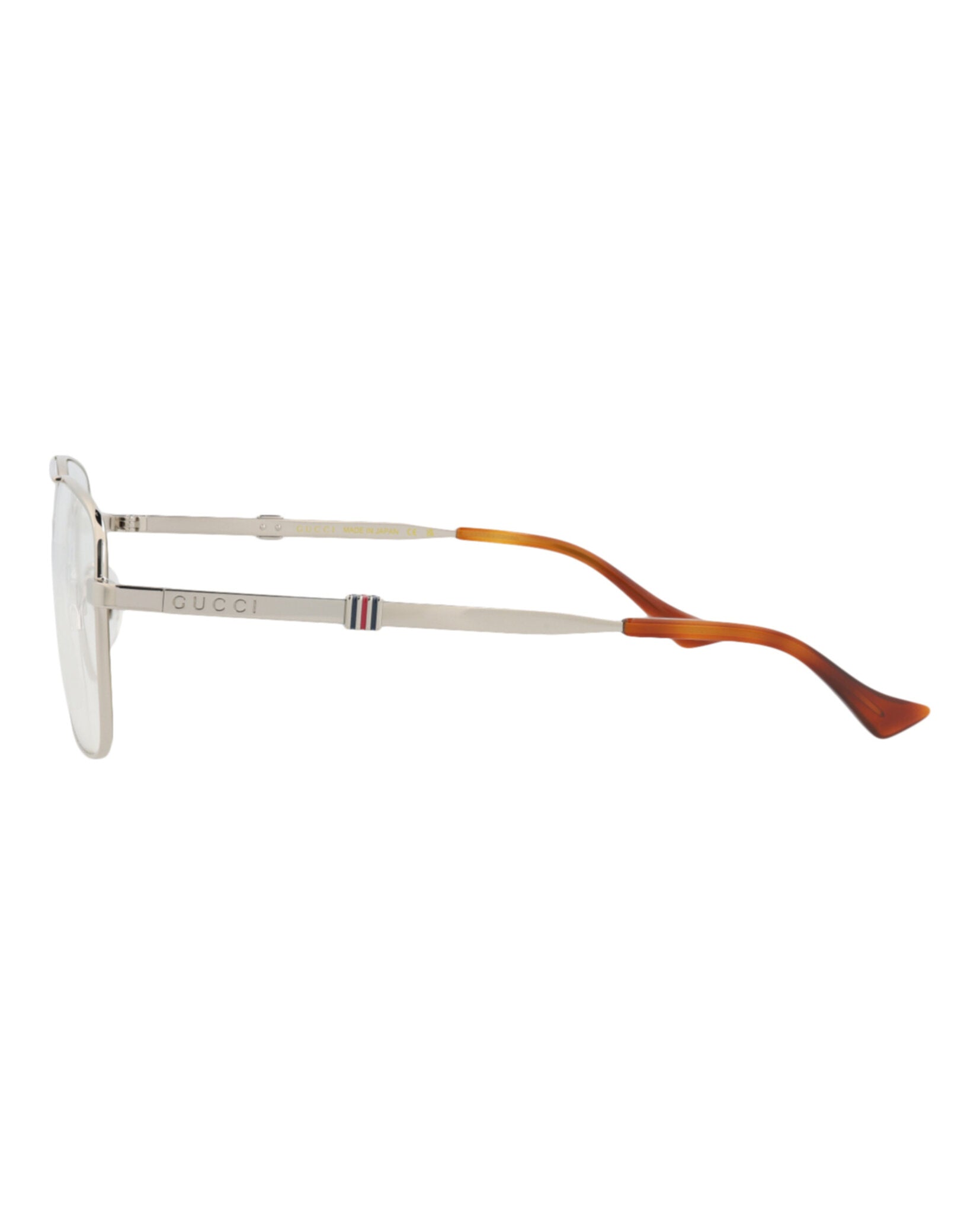 Gucci Gucci Mens Aviator Silver Silver Transparent Fashion Designer Eyewear