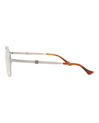 Gucci Gucci Mens Aviator Silver Silver Transparent Fashion Designer Eyewear