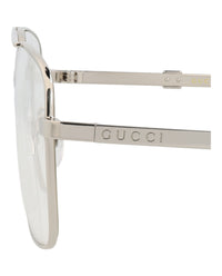 Gucci Gucci Mens Aviator Silver Silver Transparent Fashion Designer Eyewear