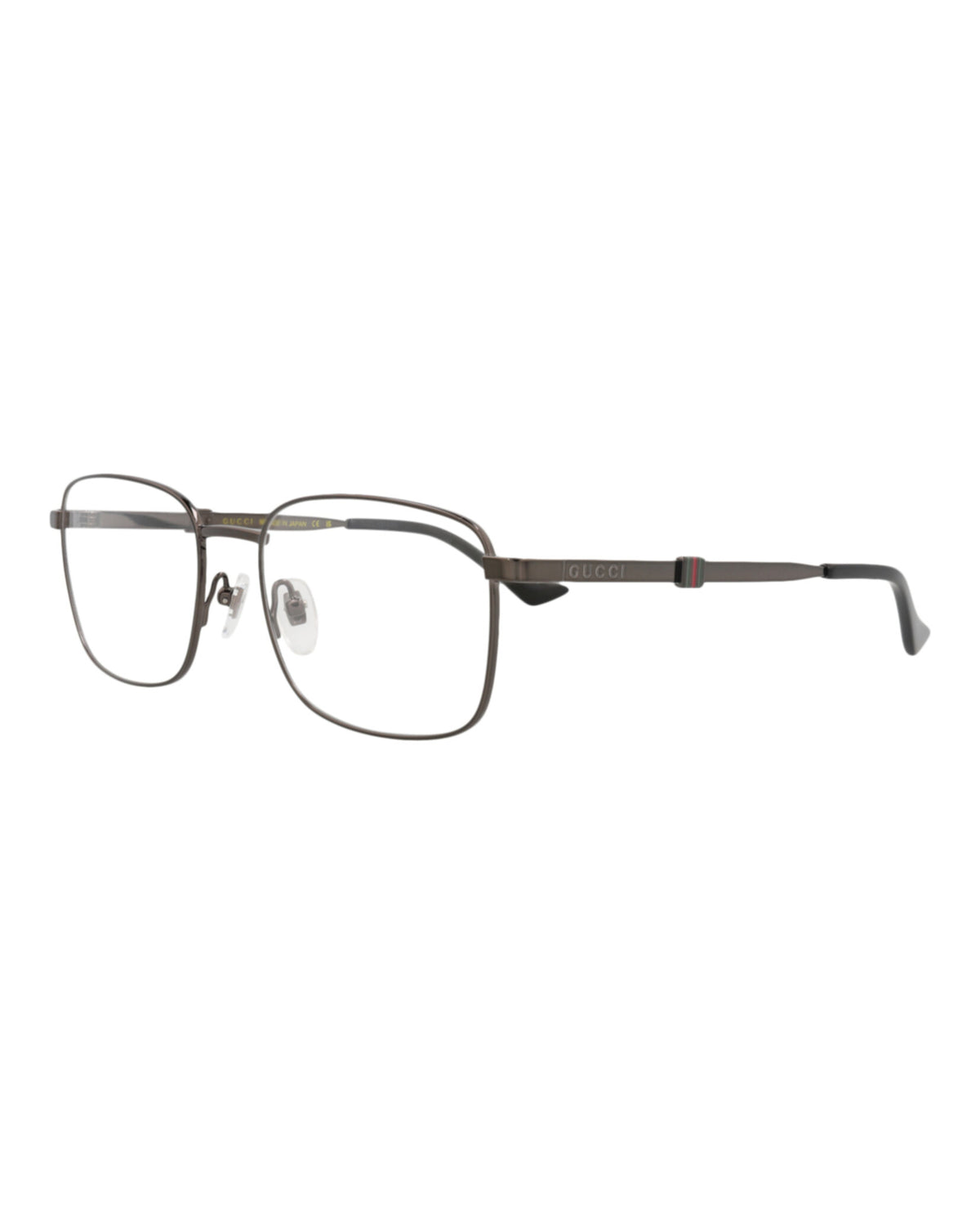 Gucci Mens Square/Rectangle Ruthenium Ruthenium Transparent Fashion Designer Eyewear