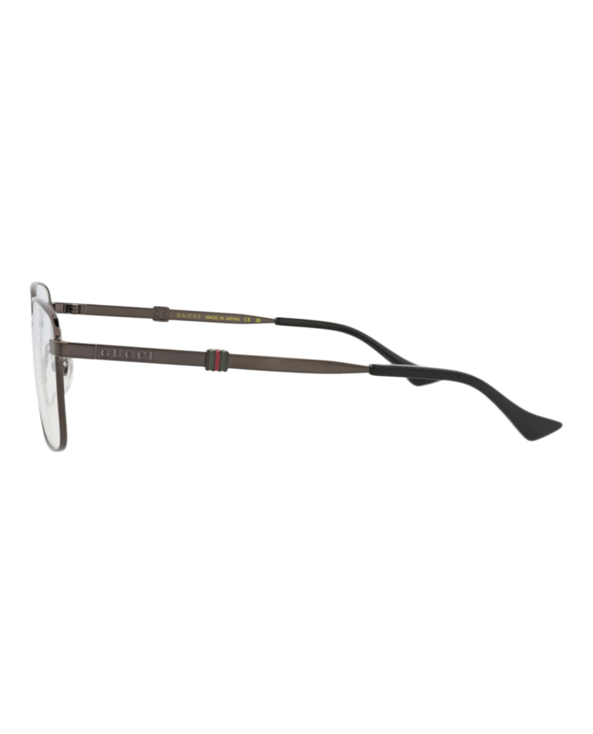 Gucci Mens Square/Rectangle Ruthenium Ruthenium Transparent Fashion Designer Eyewear