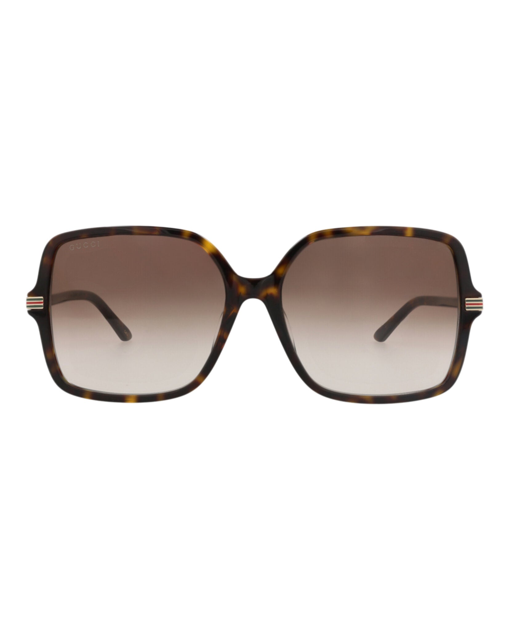 Gucci Womens Square/Rectangle Havana Havana Brown Fashion Designer Eyewear