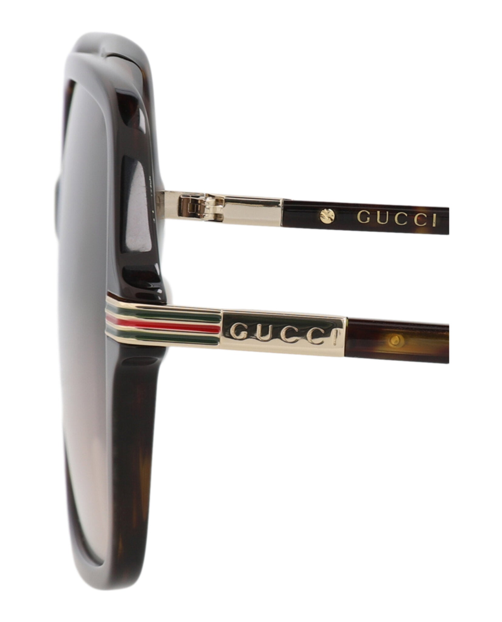 Gucci Womens Square/Rectangle Havana Havana Brown Fashion Designer Eyewear