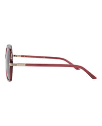 Gucci Womens Square/Rectangle Burgundy Burgundy Brown Fashion Designer Eyewear