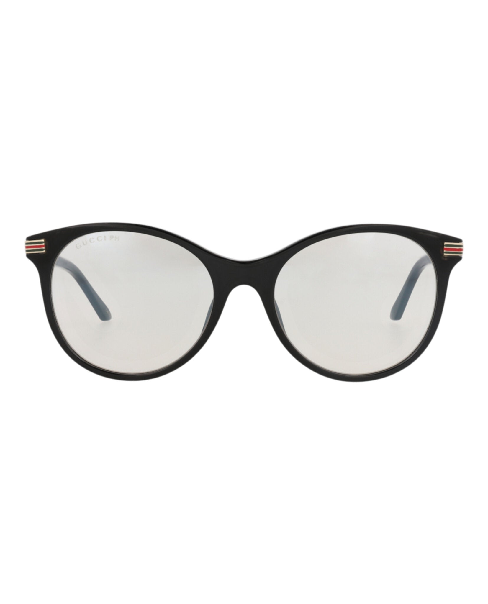 Gucci Gucci Womens Round/Oval Black Black Transparent Fashion Designer Eyewear