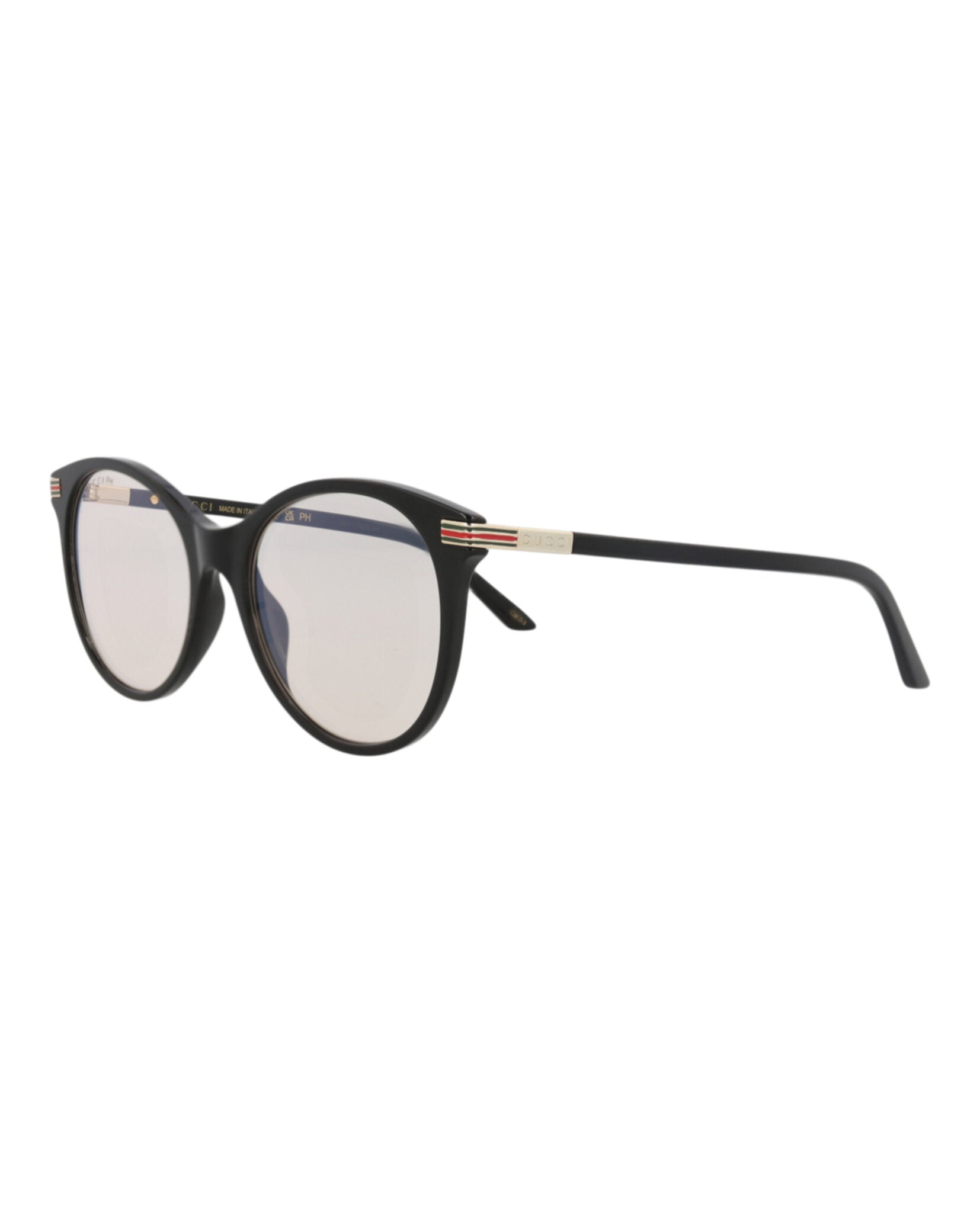 Gucci Gucci Womens Round/Oval Black Black Transparent Fashion Designer Eyewear