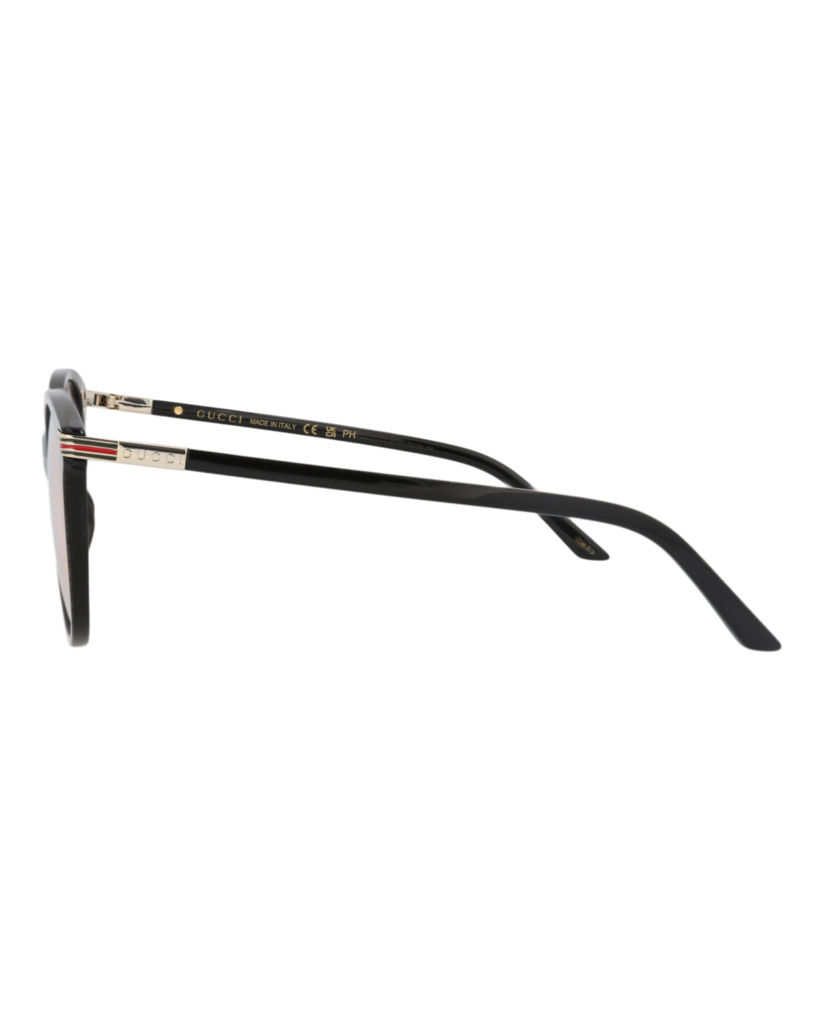 Gucci Gucci Womens Round/Oval Black Black Transparent Fashion Designer Eyewear