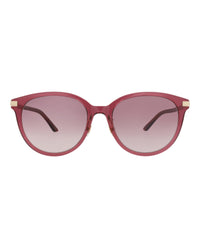 Gucci Womens Round/Oval Burgundy Burgundy Red Fashion Designer Eyewear