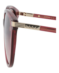 Gucci Womens Round/Oval Burgundy Burgundy Red Fashion Designer Eyewear