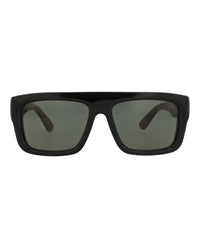 Gucci Mens Square/Rectangle Black Black Grey Fashion Designer Eyewear