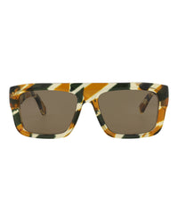 Gucci Gucci Mens Square/Rectangle Havana Havana Brown Fashion Designer Eyewear