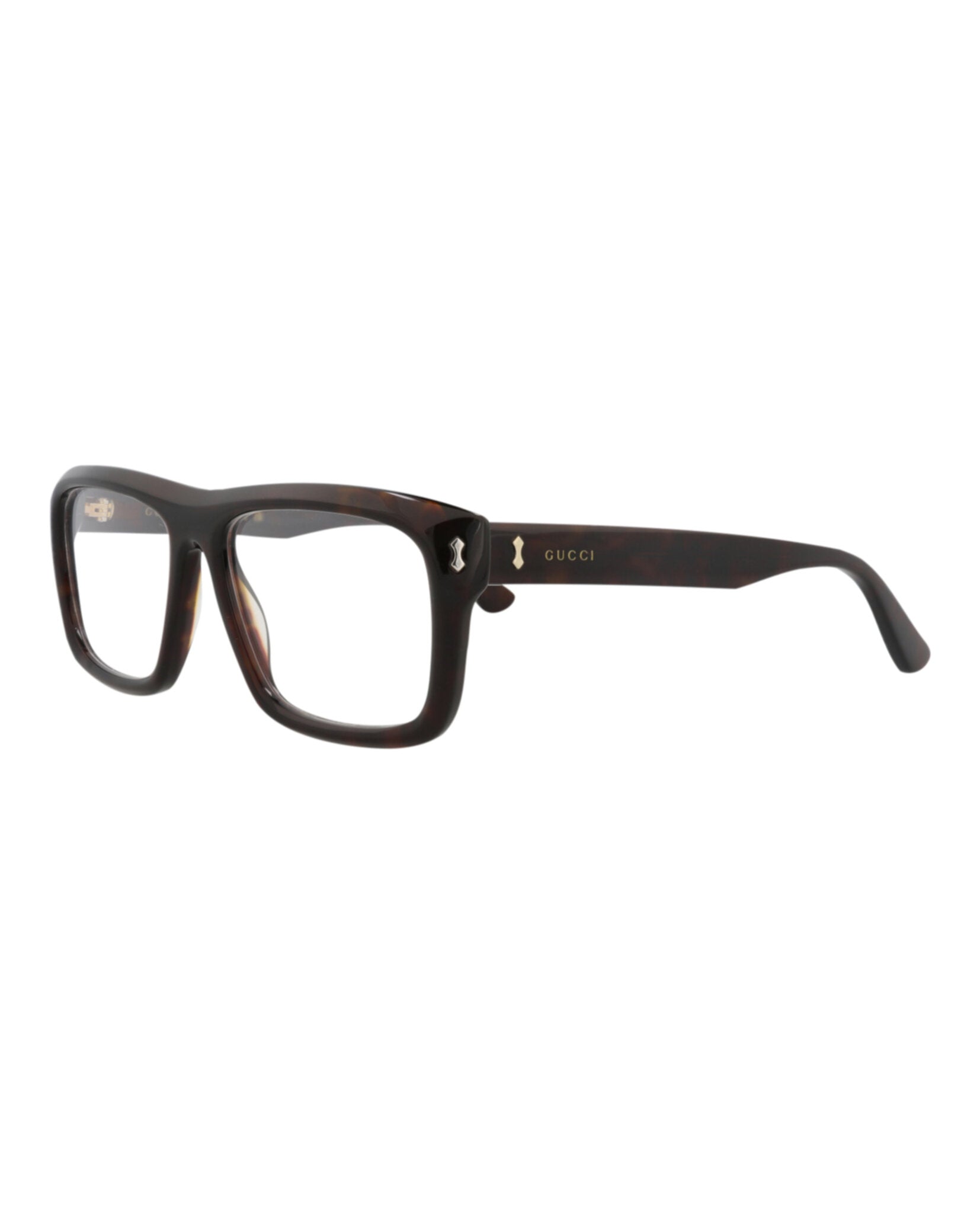 Gucci Gucci Mens Square/Rectangle Havana Havana Transparent Fashion Designer Eyewear