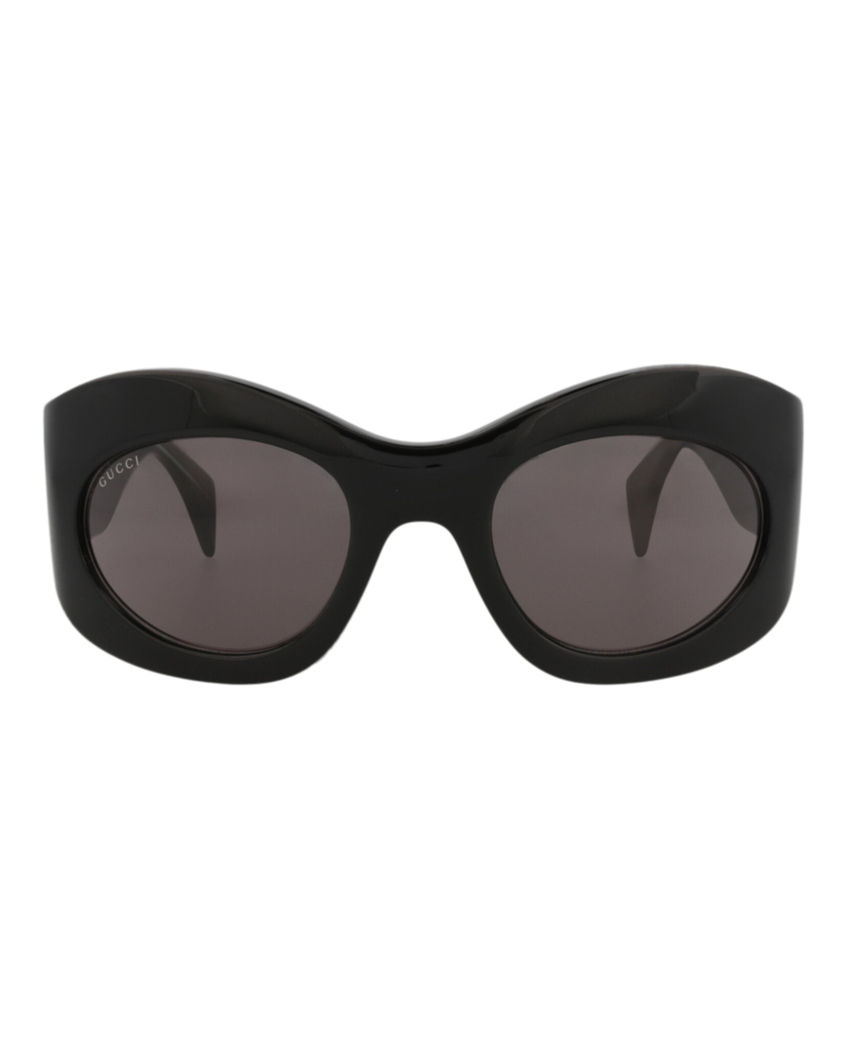Gucci Unisex Shield/Wrap Black Black Grey Fashion Designer Eyewear