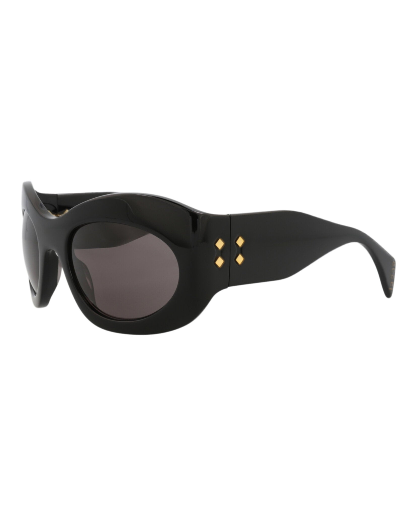 Gucci Unisex Shield/Wrap Black Black Grey Fashion Designer Eyewear