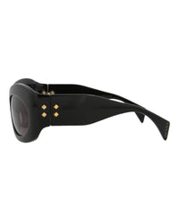 Gucci Unisex Shield/Wrap Black Black Grey Fashion Designer Eyewear