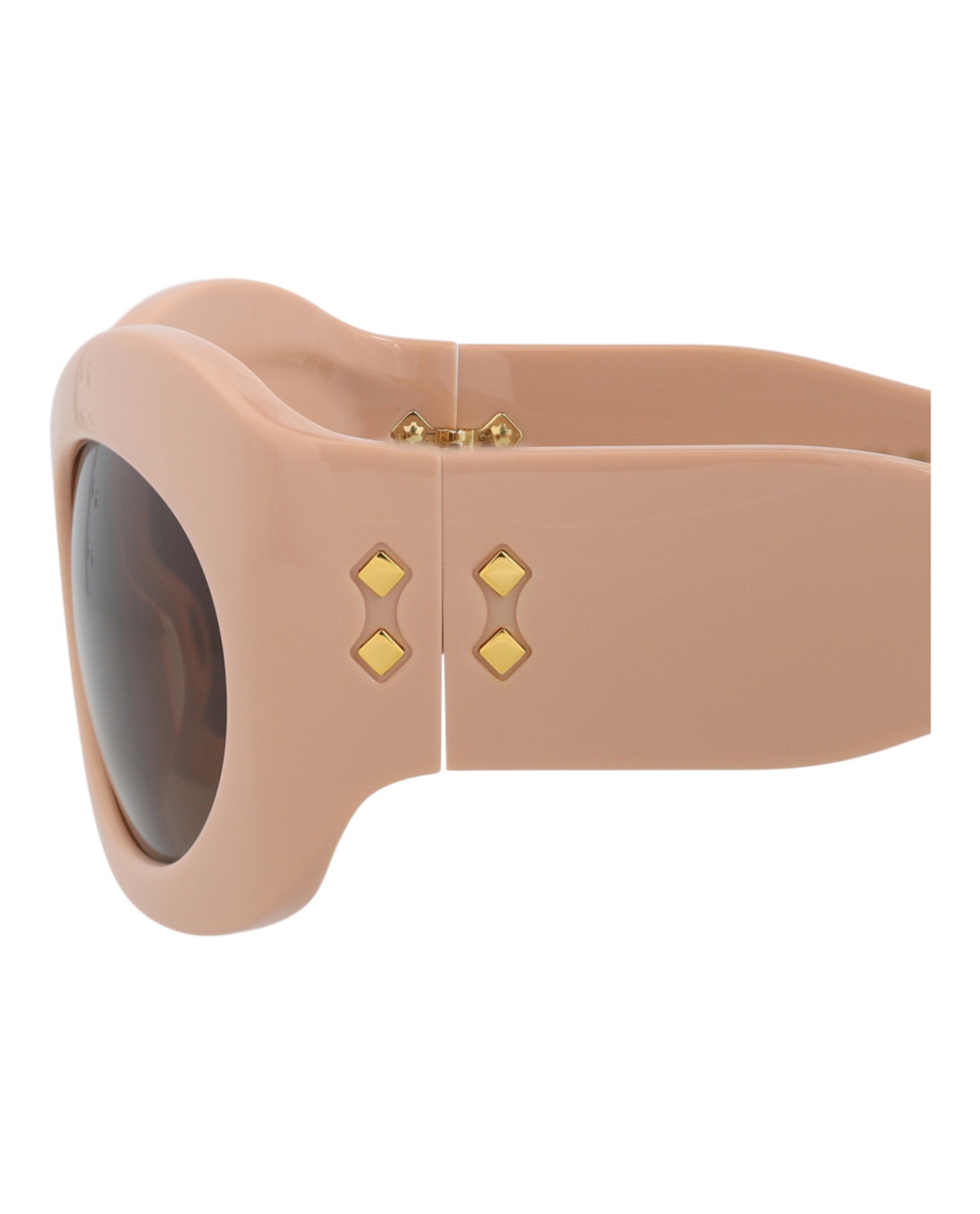 Gucci Unisex Shield/Wrap Pink Pink Brown Fashion Designer Eyewear
