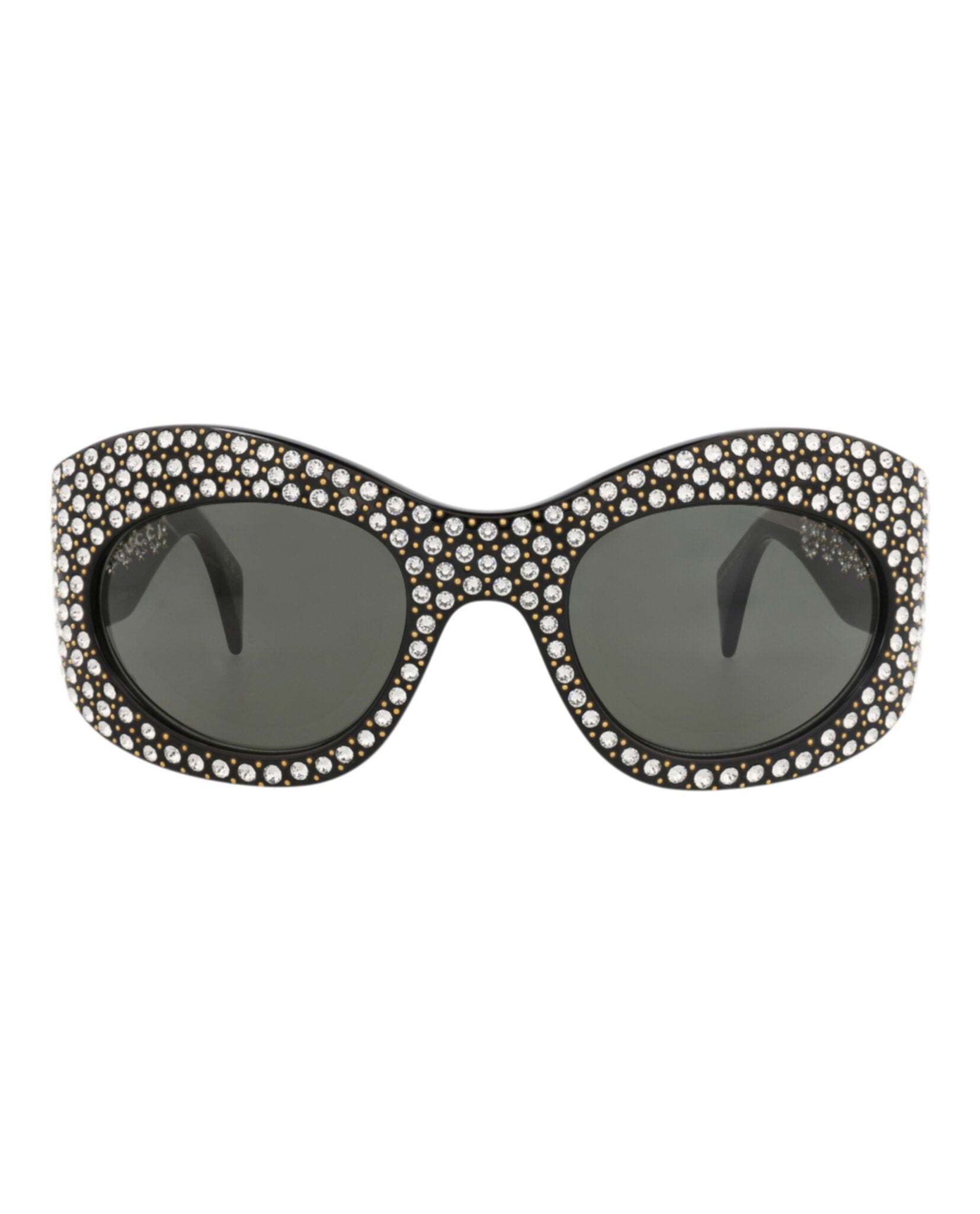 Gucci Gucci Unisex Shield/Wrap Black Black Grey Fashion Designer Eyewear