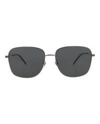 Gucci Gucci Mens Square/Rectangle Ruthenium Ruthenium Grey Fashion Designer Eyewear