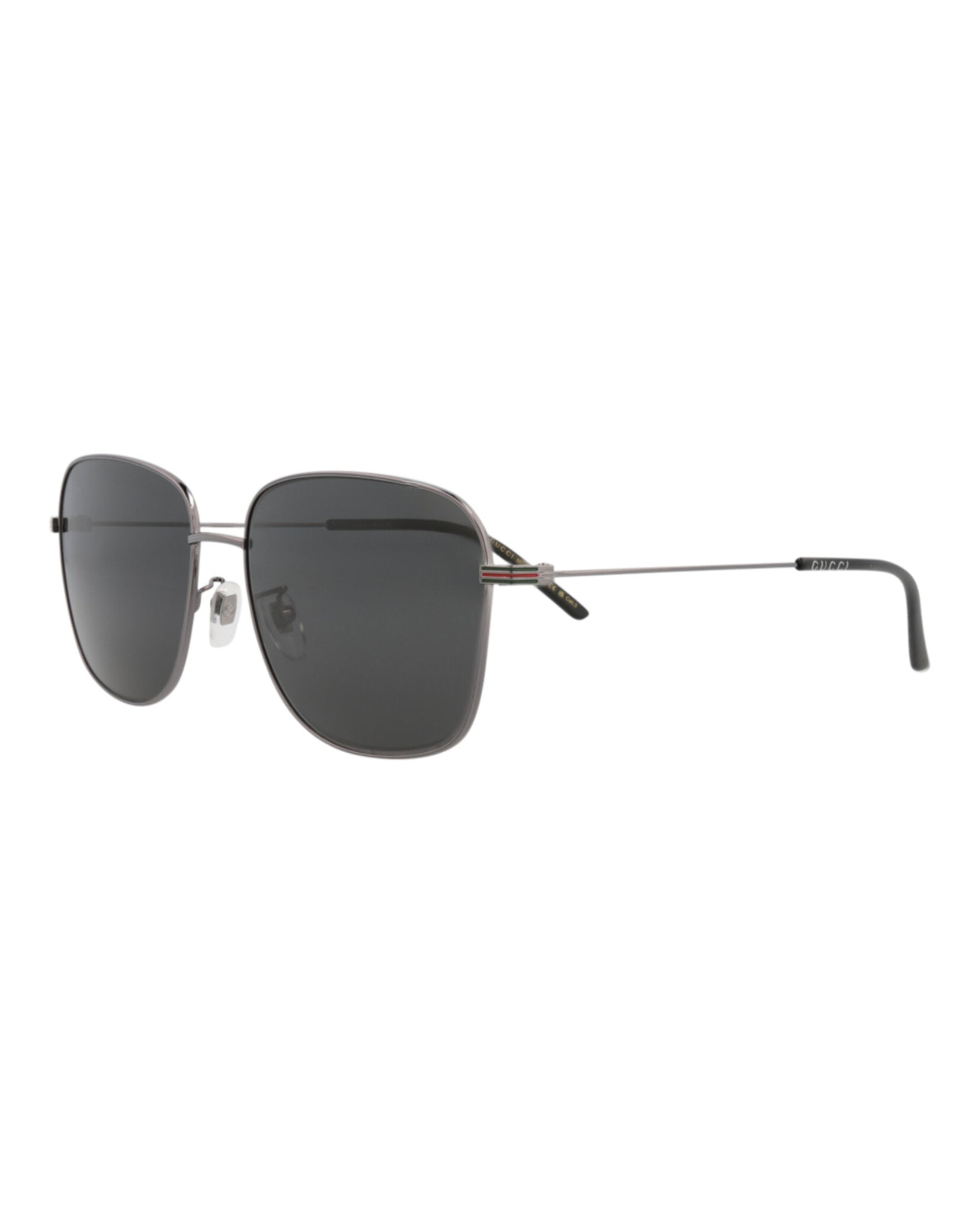 Gucci Gucci Mens Square/Rectangle Ruthenium Ruthenium Grey Fashion Designer Eyewear