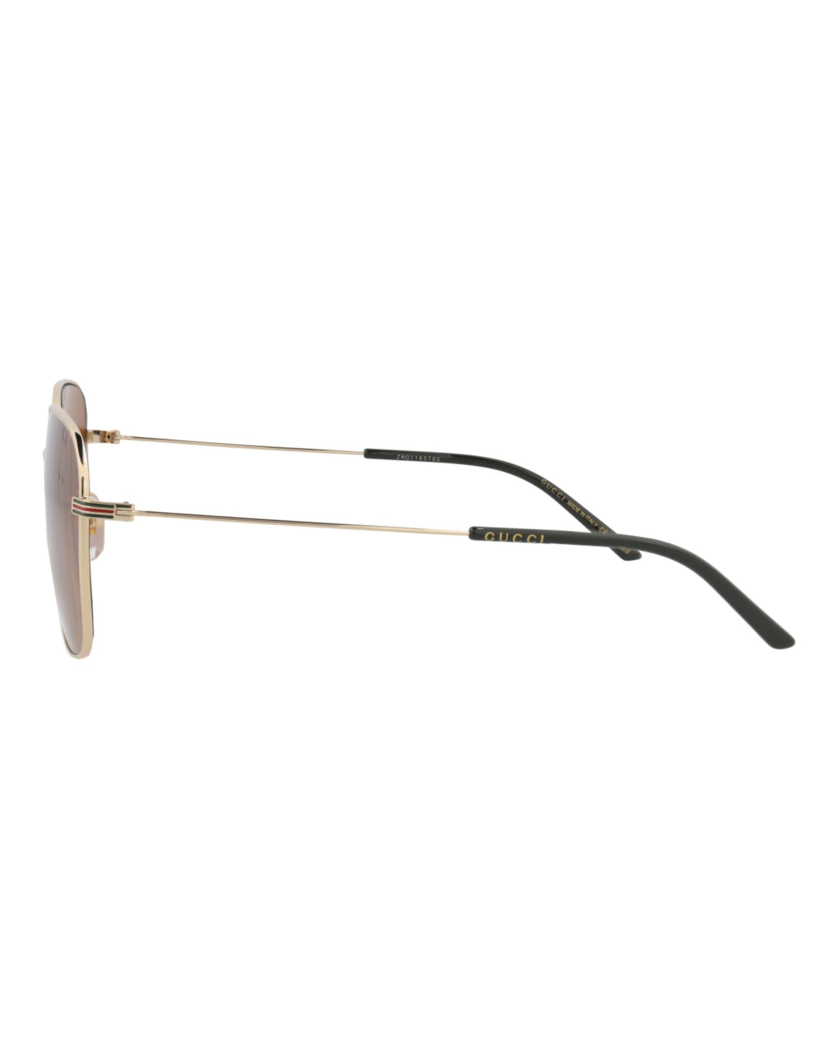 Gucci Gucci Mens Square/Rectangle Gold Gold Brown Fashion Designer Eyewear